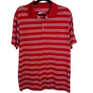 Nike Golf Dri-FIT Polo Shirt Men’s Medium Red White Striped